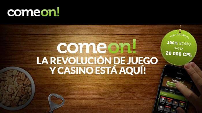 bono de bienvenida ComeOn 20 000 cpl voucher code ComeOn